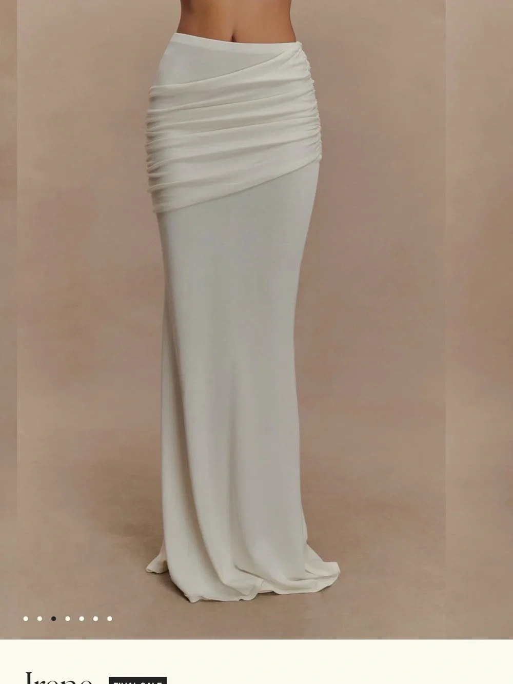 Meshki Irene Ivory Draped Maxi Skirt - Picture 1 of 2